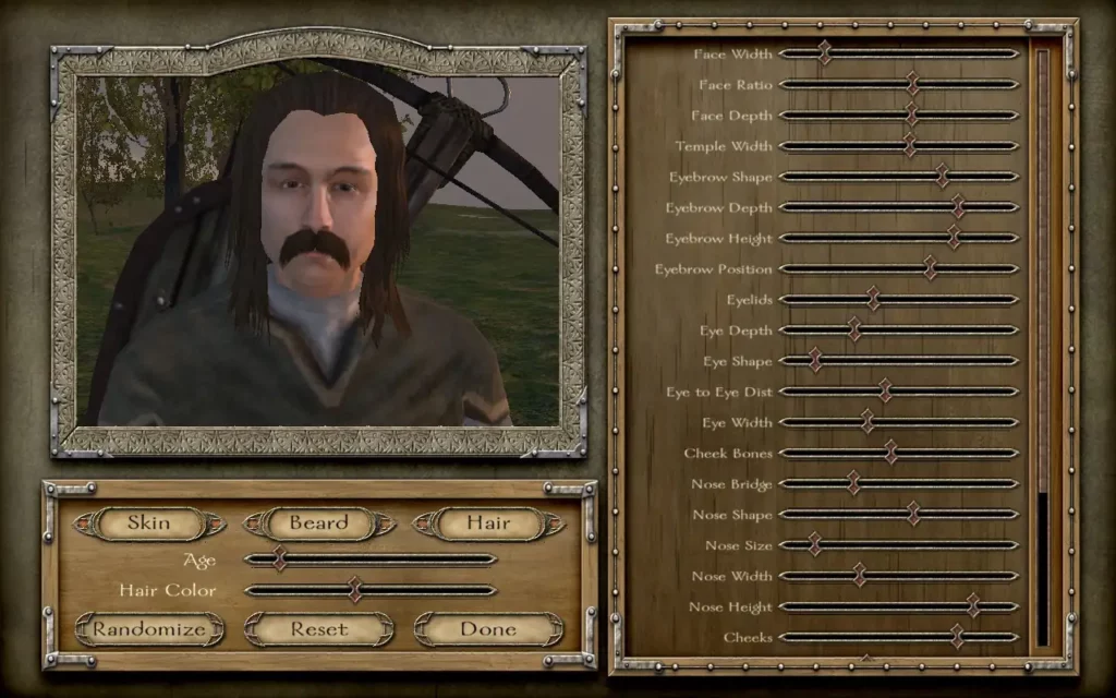 Mount and Blade Warband Build: Creating a new character.